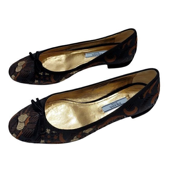 Prada Brocade Ballet Flats - Picture 3 of 10